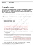 NUR 100 Cognitive Sensory Case Study (GRADED A)