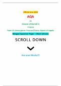 Official June 2024 AQA AS ENGLISH LITERATURE B 7716/2A Paper 2A Literary genres: Prose and Poetry: Aspects of tragedy Merged Question Paper + Mark Scheme