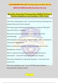 Maryville University Pharmacology NURS-615 Exam 2 Practice Questions and Answers (100% Pass)