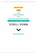 Official June 2024 AQA A-level ENGLISH LITERATURE B 7717/1A Paper 1A Literary genres: Aspects of tragedy Merged Question Paper + Mark Scheme