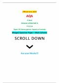 Official June 2024 AQA A-level ENGLISH LITERATURE B 7717/1B Paper 1B Literary genres: Aspects of comedy Merged Question Paper + Mark Scheme