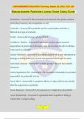 Massachusetts Pesticide License Exam Study Guide