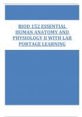 BIOD 152 ESSENTIAL  HUMAN ANATOMY AND  PHYSIOLOGY II WITH LAB  PORTAGE LEARNING