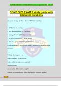 COMD 5070 EXAM 2 study guide with Complete Solutions