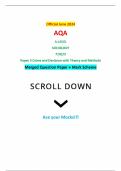 Official June 2024 AQA A-LEVEL SOCIOLOGY 7192/3 Paper 3 Crime and Deviance with Theory and Methods Merged Question Paper + Mark Scheme