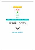 Official June 2024 AQA AS BIOLOGY 7401/1 Paper 1 Merged Question Paper + Mark Scheme