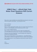 USMLE Step 1 - uWorld High Yield Notes. Exam Questions With Correct Answers