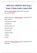 NUR 1211 | NUR1211 Med Surg 1 Exam 1 Study Guide | Latest 2024