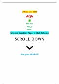 Official June 2024 AQA AS BIOLOGY 7401/2 Paper 2 Merged Question Paper + Mark Scheme