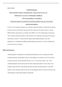 6090 week 8 discussion.docx  6090 WEEK8  Full DSM diagnosis  Other Specified Feeding or Eating Disorder, Atypical anorexia nervosa (F50.8) Z61.0  Loss of love relationship in childhood  Z91.5 Personal History of Self-Harm  Explain the diagnosis by matchin