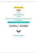 Official June 2024 AQA A-level ENGLISH LITERATURE B 7717/2B Paper 2B Texts and genres: Elements of political and social protest writing Merged Question Paper + Mark Scheme