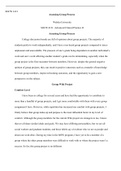 WK3Assgn2.docx  SOCW 6121  Assessing Group Process  Walden University  SOCW 6121: Advanced Clinical Practice II   Assessing Group Process  College discussion boards are full of opinions about group projects. The majority of students prefer to work indepen