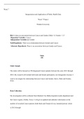 Week7Proj.docx  Week 7  Interpretation and Application of Public Health Data  Week 7 Project Walden University   RQ: Is there an association between Cancer and Gender (Male= 0, Female = 1)?  Dependent Variable: Cancer  Independent Variable (s): Gender  Nu