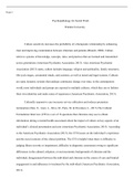 Week5Assgn2.docx  Week 5  Psychopathology for Social Work  Walden University  Culture sensitivity increases the probability of a therapeutic relationship by enhancing trust and improving commination between clinicians and patients (Branch, 2000). Culture 