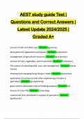 AEST study guide Test | Questions and Correct Answers | Latest Update 2024/2025 | Graded A+