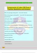 Components of Labor-OB Exam 2 Practice Questions and Answers