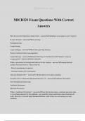 MICR221 Exam Questions With Correct Answers