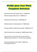 NURS 4600 Test With Complete Solution