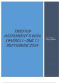 TMS3709 Assignment 5 (COMPLETE QUESTIONS & ANSWERS) 2024 (698801) - DUE 11 September 2024.