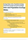 Ecology Notes (Intro, Population Ecology, Community Ecology, Ecosystem Ecology)