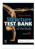 Test Bank - Structure and Function of the Body 16th Edition by Kevin T. Patton