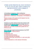 SNHD AEMT PROTOCOL TEST NEWEST ACTUAL EXAM 2024 -2025 COMPLETE 300 QUESTIONS AND CORRECT ANSWERS