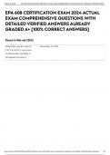 EPA 608 CERTIFICATION EXAM 2024 ACTUAL EXAM COMPREHENSIVE QUESTIONS WITH DETAILED VERIFIED ANSWERS ALREADY GRADED A+ [100% CORRECT ANSWERS] 