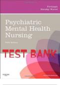 Test Bank - Psychiatric Mental Health Nursing 5th Edition by Katherine M. Fortinash