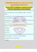 Texas DPS Firefighter exempt Class B Practice Questions and Answers