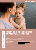 Afstudeer Scriptie angst bij ouder en kind in preoperatieve fase