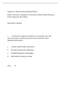 Mental Health and Mental Illness Halter: Varcarolis’ Foundations of Psychiatric Mental Health Nursing: A  Clinical Approach, 8th Edition MULTIPLE CHOICE