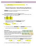 Questions and Answers > GIZMOS: Student Exploration: Hardy-Weinberg Equilibrium