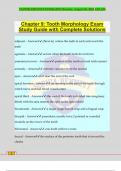 Chapter 9: Tooth Morphology Exam Study Guide with Complete Solutions