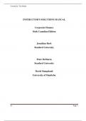 INSTRUCTOR’S SOLUTIONS MANUAL Corporate Finance Sixth Canadian Edition Jonathan Berk, Peter DeMarzo and David Stangeland A+ 