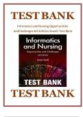 Test Bank - Informatics and Nursing 6th Edition by Jeanne Sewell