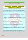 TRU Biology 1210 Exam Study Guide with Complete Solutions