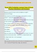 Texas DPS Firefighter exempt Class B Exam Practice Questions and Answers