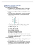 Overview of drug uptake, absorption, distribution, metabolism and elimination with respective pharmacokinetics