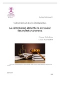 contribution alimentaire 