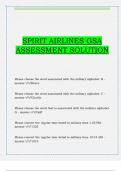 Spirit Airlines GSA Assessment solution