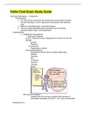 NURSING UPNS 326 - Patho Final Exam Study Guide.