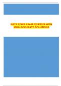 NATE CORE EXAM 2024/2025 WITH 100% ACCURATE SOLUTIONS