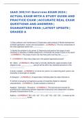 IAAO 300|141 QUESTIONS EXAM 2024 | ACTUAL EXAM WITH A STUDY GUIDE AND PRACTICE EXAM | ACCURATE REAL EXAM QUESTIONS AND ANSWERS | GUARANTEED PASS | LATEST UPDATE | GRADED A