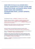 IAAO 400|154 QUESTIONS EXAM 2024 | ACTUAL EXAM WITH A STUDY GUIDE AND PRACTICE EXAM | ACCURATE REAL EXAM QUESTIONS AND ANSWERS | GUARANTEED PASS | LATEST UPDATE | GRADED A