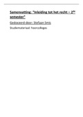 Samenvatting inleiding tot het recht tweede semester (S.Smis) alles overgetypt 