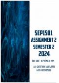 SEP1501 Assignment 2 Semester 2 2024 | Due September 2024