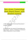 New Jersey Cosmetology State Board Exam1 with detailed answers