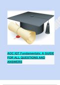 AOC IQT Fundamentals: A GUIDE FOR ALL QUESTIONS AND ALREADY PASSED A+ ANSWERS