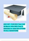 AOC IQT - FUN EOC Test CAO 30 March 1654 HRS (Test 2) GRADED A+ 2024 SOLUTIONS TO ALL QUESTIONS