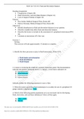 NUR 321 VCE #5 Fluid and Electrolyte Balance